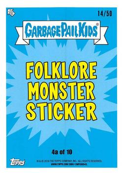 2018 Topps Garbage Pail Kids: Oh, the Horror-ible! - Fool's Gold #4a Krak-Ken Back