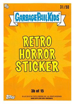 2018 Topps Garbage Pail Kids: Oh, the Horror-ible! - Fool's Gold #3b Mutilated Mary Back
