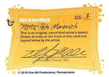 2019 C2Cigars TCDB Business Card - Nicknames #GS-1 Pete Maravich Back