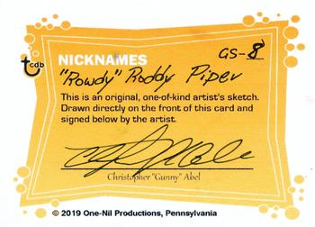 2019 C2Cigars TCDB Business Card - Nicknames #GS-8 Rowdy Roddy Piper Back