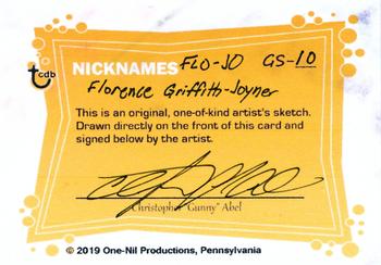 2019 C2Cigars TCDB Business Card - Nicknames #GS-10 Florence Griffith-Joyner Back