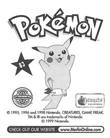 1999 Merlin Pokemon Stickers #83 Farfetch'd Back