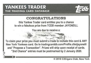 2019 C2Cigars TCDB Business Card - Yankee Trader #NNO Yankee Trader Back