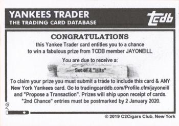2019 C2Cigars TCDB Business Card - Yankee Trader #NNO Yankee Trader Back