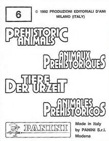 1992 Panini Prehistoric Animals Stickers #6 The great flood Back