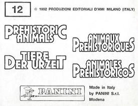 1992 Panini Prehistoric Animals Stickers #12 Jellyfish Back