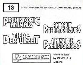 1992 Panini Prehistoric Animals Stickers #13 Trilobite Back