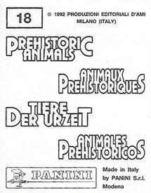 1992 Panini Prehistoric Animals Stickers #18 Pterodactyl fossil Back