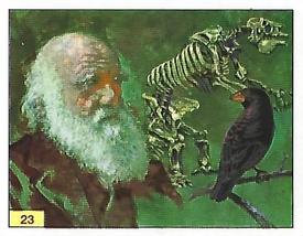 1992 Panini Prehistoric Animals Stickers #23 Charles Darwin Front