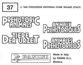 1992 Panini Prehistoric Animals Stickers #37 Placoderms Back
