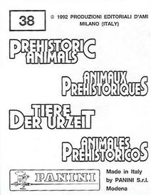 1992 Panini Prehistoric Animals Stickers #38 Portheus Back