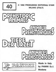 1992 Panini Prehistoric Animals Stickers #40 Pleuracanth Back