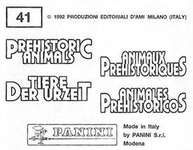 1992 Panini Prehistoric Animals Stickers #41 Ichthyostega Back