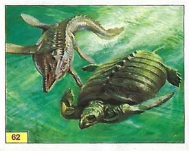 1992 Panini Prehistoric Animals Stickers #62 Thylosaurus / Archelon Front