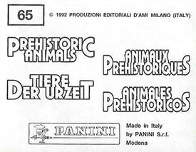 1992 Panini Prehistoric Animals Stickers #65 Pteranodon Back