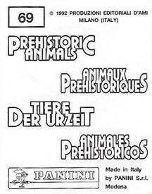 1992 Panini Prehistoric Animals Stickers #69 Pterodactyl Back