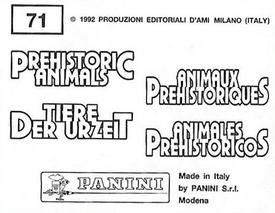 1992 Panini Prehistoric Animals Stickers #71 Ichthyornis Back