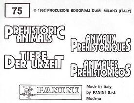 1992 Panini Prehistoric Animals Stickers #75 Brachiosaurus Back