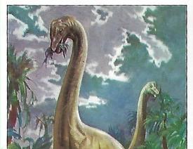 1992 Panini Prehistoric Animals Stickers #75 Brachiosaurus Front