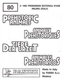 1992 Panini Prehistoric Animals Stickers #80 Brontosaurus Back