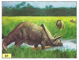 1992 Panini Prehistoric Animals Stickers #81 Torosaurus Front