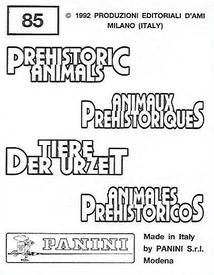 1992 Panini Prehistoric Animals Stickers #85 Archaeopteryx Back
