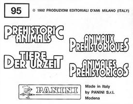1992 Panini Prehistoric Animals Stickers #95 Styracosaurus Back
