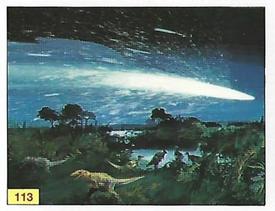 1992 Panini Prehistoric Animals Stickers #113 Asteroid or comet Front