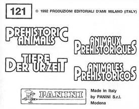 1992 Panini Prehistoric Animals Stickers #121 Eohippus Back