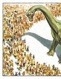 1992 Panini Prehistoric Animals Stickers #165 Brachiosaurus Front