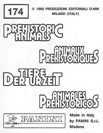1992 Panini Prehistoric Animals Stickers #174 Pelorovis Back
