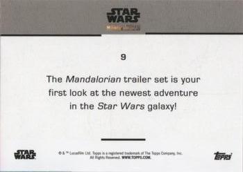 2019 Topps Star Wars: The Mandalorian Trailer #9 Mandalorian Sunset Back