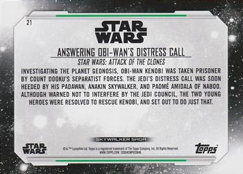 2019 Topps Star Wars Skywalker Saga - Blue #21 Answering Obi-Wan's Distress Call Back