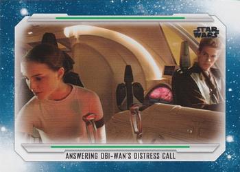 2019 Topps Star Wars Skywalker Saga - Blue #21 Answering Obi-Wan's Distress Call Front
