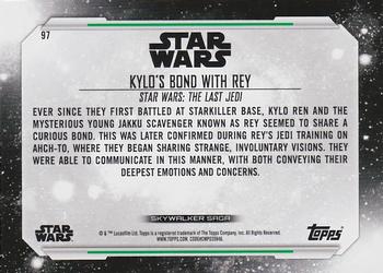 2019 Topps Star Wars Skywalker Saga - Blue #97 Kylo Ren's Bond with Rey Back