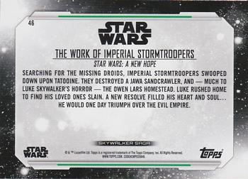 2019 Topps Star Wars Skywalker Saga - Green #46 The Work of Imperial Stormtroopers Back