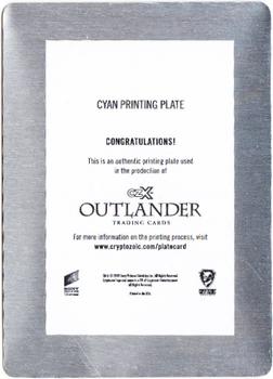 2019 Cryptozoic CZX Outlander - CZ STR PWR Printing Plates Cyan #S09 Young Ian Murray Back