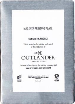 2019 Cryptozoic CZX Outlander - CZ STR PWR Printing Plates Magenta #S09 Young Ian Murray Back