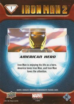 2017 Upper Deck Marvel Cinematic Universe #1 Iron Man Back