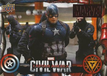 2017 Upper Deck Marvel Cinematic Universe - Red Foil #73 Cap Under Arrest Front