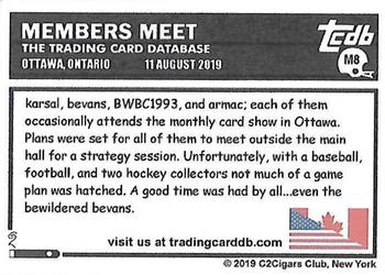 2019 C2Cigars TCDB Business Card - Meet-Ups #M8 karsal / bevans / BWBC1993 / armac Back