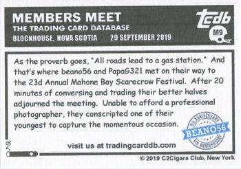 2019 C2Cigars TCDB Business Card - Meet-Ups #M9 beano56 / PapaG321 Back