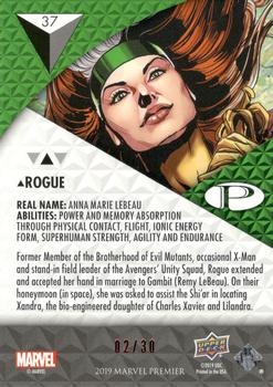 2019 Upper Deck Marvel Premier - Red #37 Rogue Back