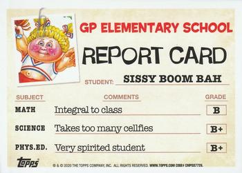 2020 Topps Garbage Pail Kids: Late to School #37a Sissy Boom Bah Back