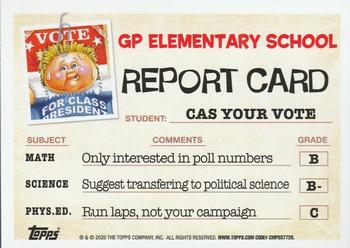 2020 Topps Garbage Pail Kids: Late to School #45a Cas Your Vote Back
