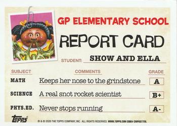 2020 Topps Garbage Pail Kids: Late to School #75a Show and Ella Back
