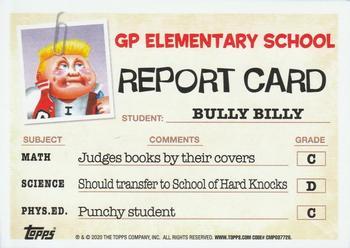 2020 Topps Garbage Pail Kids: Late to School #80a Bully Billy Back