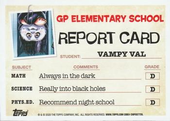 2020 Topps Garbage Pail Kids: Late to School #81a Vampy Val Back