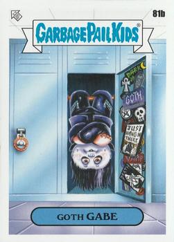 2020 Topps Garbage Pail Kids: Late to School #81b Goth Gabe Front
