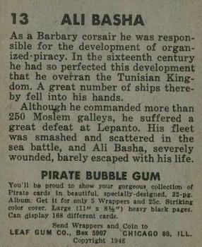 1948 Leaf Pirates #13 Ali Basha Back